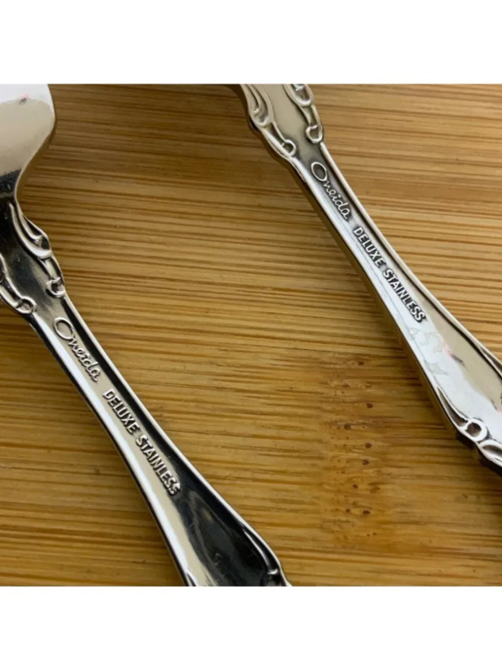 Oneida Deluxe Mozart Stainless Steel 2 Salad Forks Replacement Flatware 80s